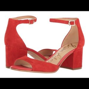 Sam Edelman Susie Havana Red Block Heel Size 8.5